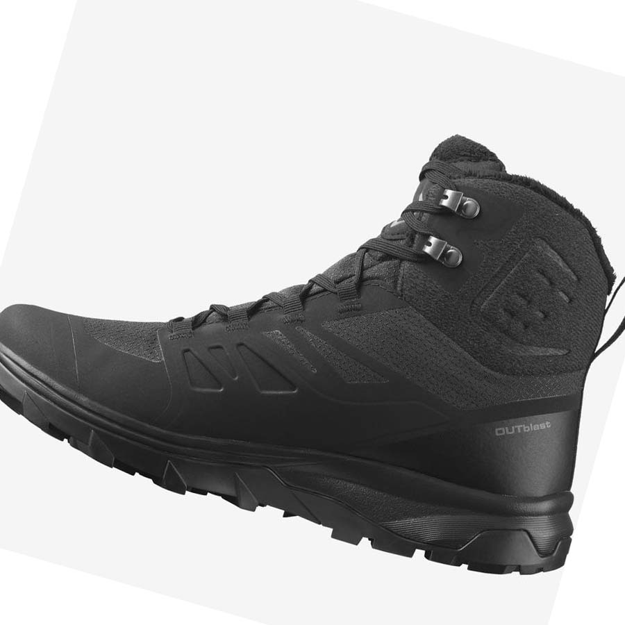 Salomon OUTBLAST THINSULATE™ CLIMASALOMON™ WATERPROOF Téli Csizma Női Fekete | HU 3012XYU